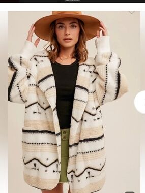 HEM & THREAD FLUFFY JACKET ONE SIZE